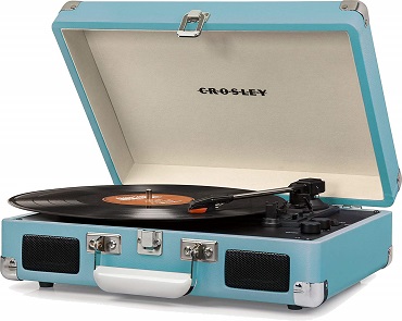 vintage suitcase turntable gift for anniversary
