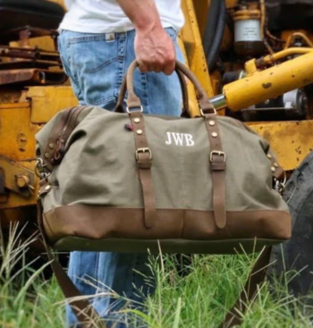 personalized duffle bag gift for husband anniversary